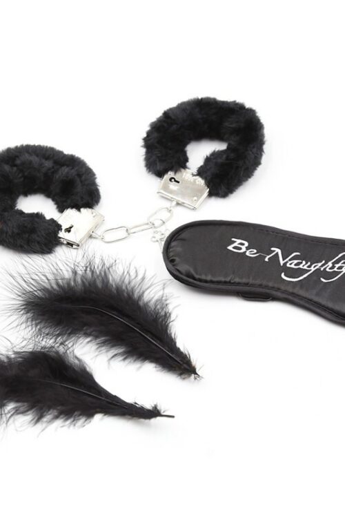 Kit coquin : menottes, plume et masque