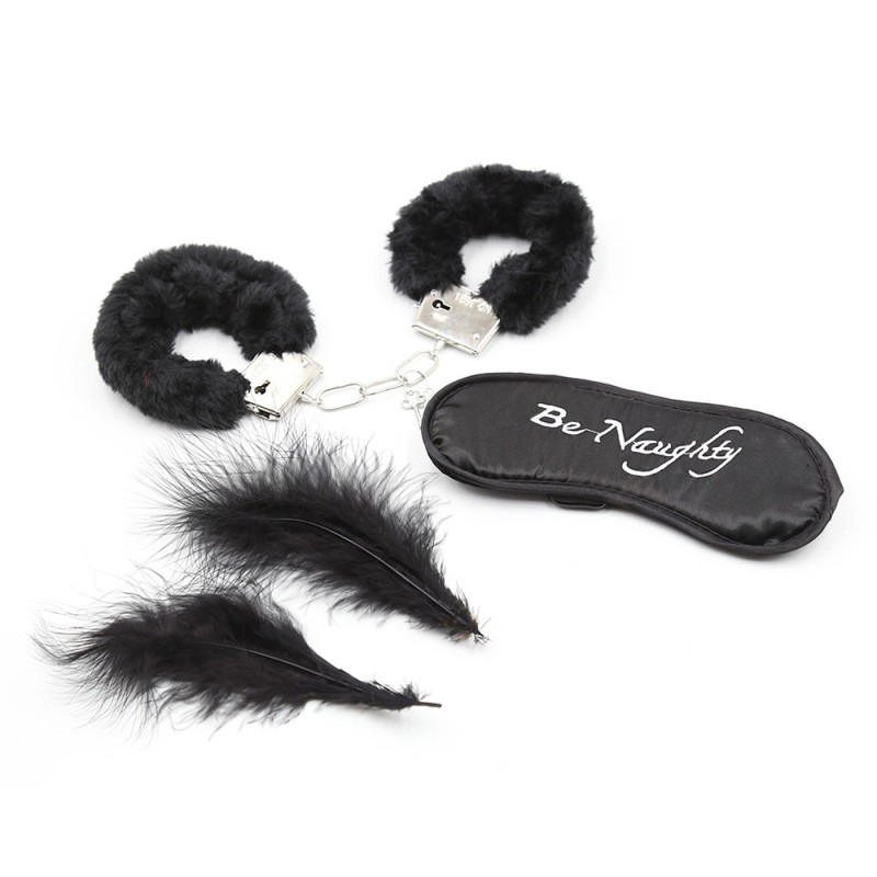 Kit coquin : menottes, plume et masque