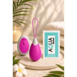Œuf Vibrant Télécommandé 10 Modes Fuchsia 1 dosette de lubrifiant